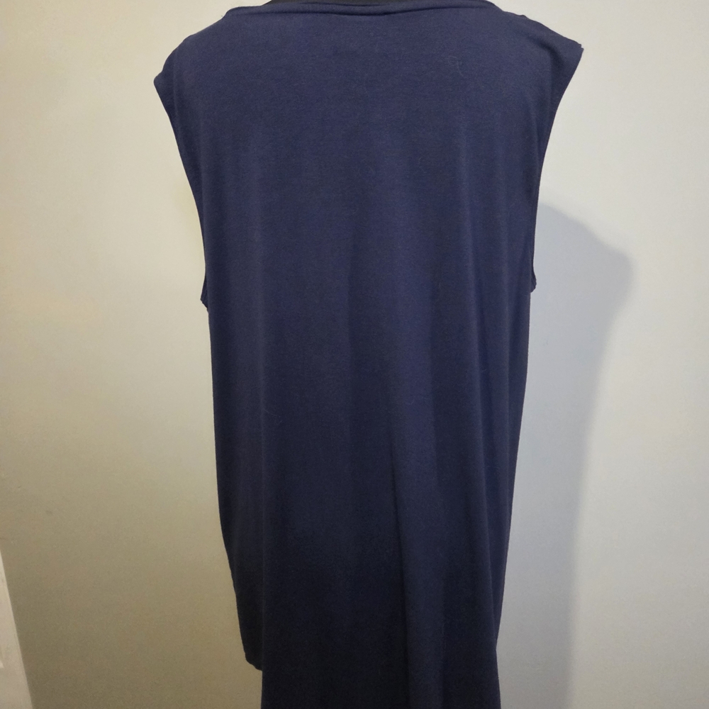 JM Collection Navy Tank Top XL - Picture 2 of 8